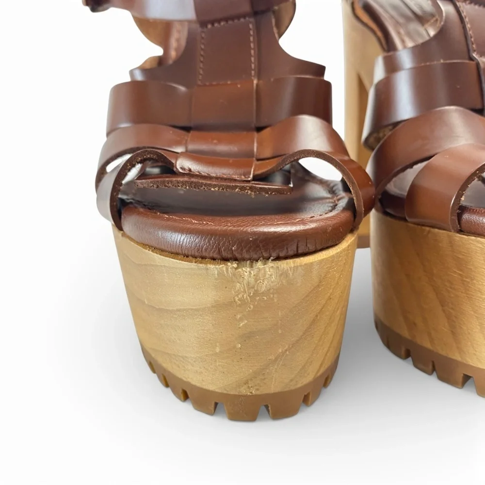 Zara leather fisheman